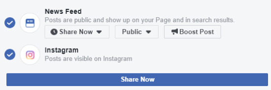 Jak przesyłać posty na Instagram z Facebooka na komputerze, krok 1, upewnij się, że możesz publikować na Instagramie z Facebooka