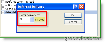 Reguła programu Outlook - Ustaw odroczony czas dostawy