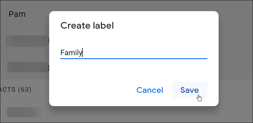 etykieta nazwy dla grupowego e-maila Gmail