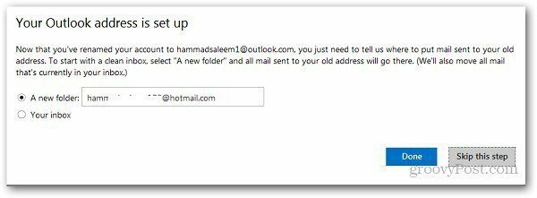 Zmień nazwę adresu Hotmail 6