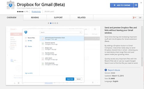 dropbox dla Gmaila