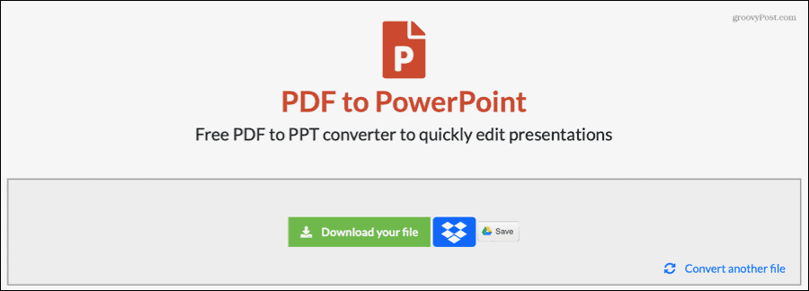 EasyPDF przekonwertowany plik PDF do programu PowerPoint