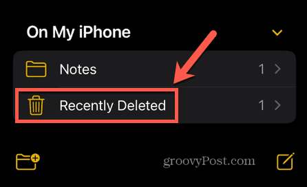 iPhone ostatnio usunięte notatki