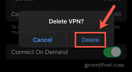 iPhone usunąć VPN