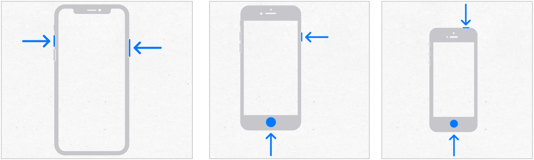 iPhone tworzy zrzuty ekranu