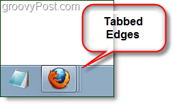 wachlowane lub tabulowane krawędzie ikony Firefoxa na pasku zadań