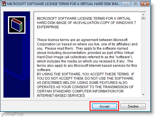 Licencja na instalację VHD systemu Windows 7