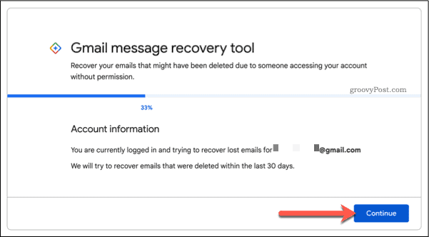 Odzyskiwanie wiadomości e-mail z Gmaila za pomocą formularza pomocy