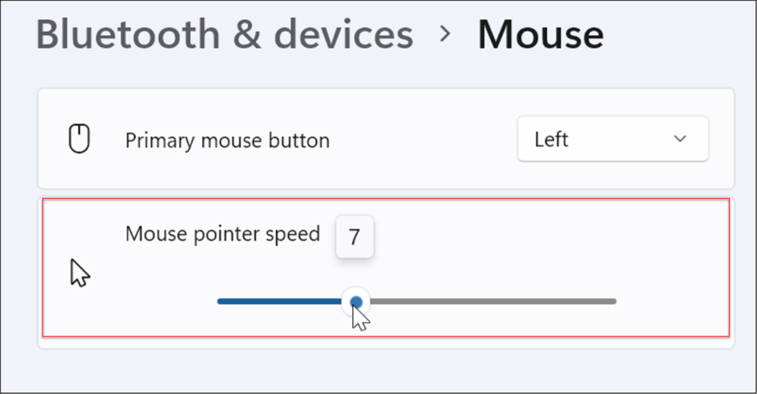 szybkość wskaźnika myszy