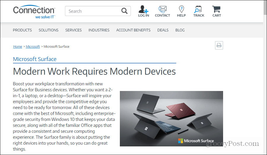 witryna sprzedawcy Microsoft