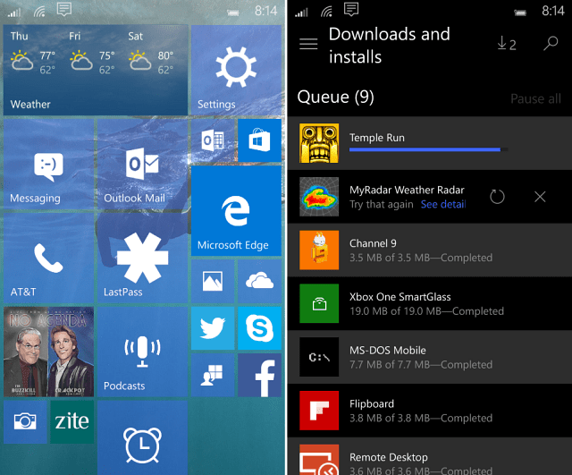 Windows 10 Mobile Build 10149 Wizualna prezentacja nowych funkcji