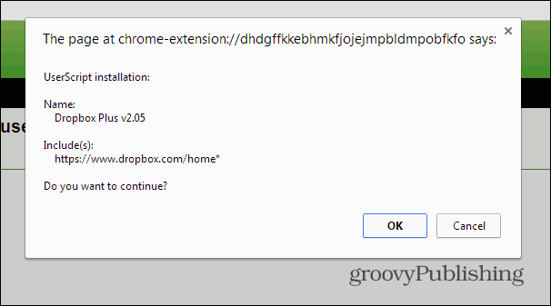 Struktura drzewa Dropbox Skrypt instalacji Chrome