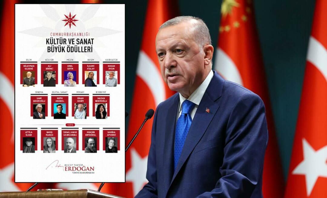Prezydent Erdoğan podał zwycięzców „Głównej Nagrody Prezydenckiej Kultury i Sztuki 2023”