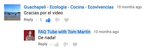 Odpowiadaj na komentarze YouTube w języku komentującego.