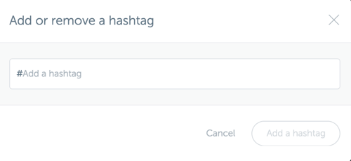 Dodaj hashtag do swojego panelu Iconosquare.