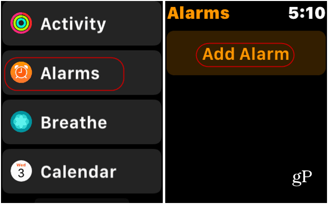 Aplikacja Alarmy Apple Watch