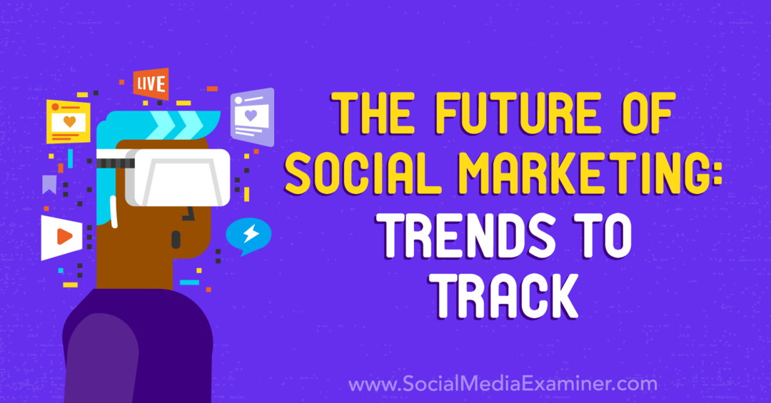 Przyszłość marketingu społecznościowego: trendy do śledzenia, w tym spostrzeżenia Marka Schaefera na temat podcastu Social Media Marketing.