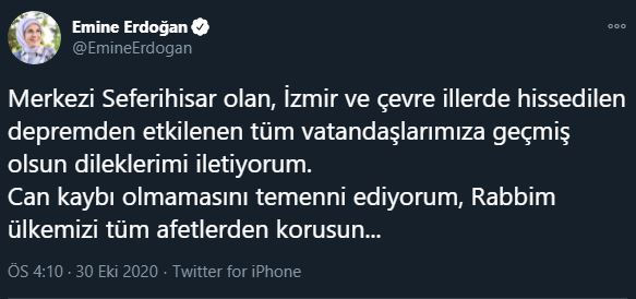 emine erdoğan udostępnianie trzęsienia ziemi