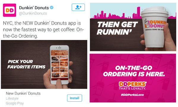 dunkin donuts reklama wideo na Twitterze