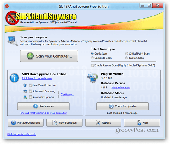 SuperAntiSpyware to Awsome Anti-Malware Utility
