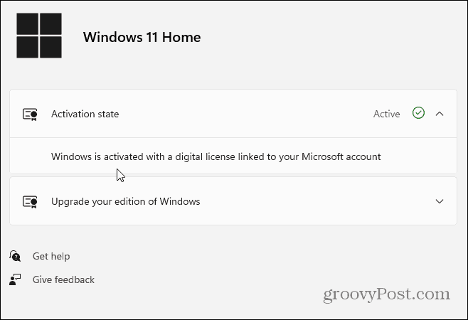 Stan aktywacji Windows 11