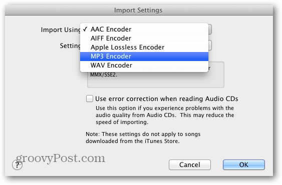 Użyj iTunes do konwertowania bezstratnych plików muzycznych na AAC lub MP3