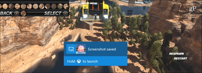 Przechwyć zrzut ekranu Xbox One