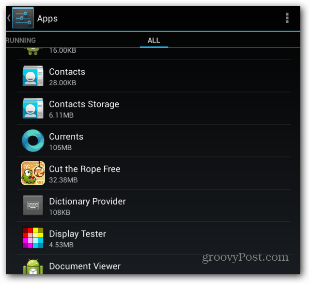 Wszystkie aplikacje Nexus 7