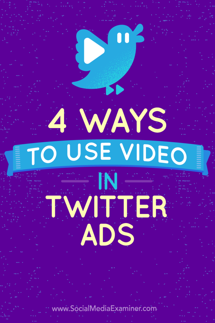Wskazówki dotyczące czterech sposobów korzystania z reklam wideo na Twitterze.