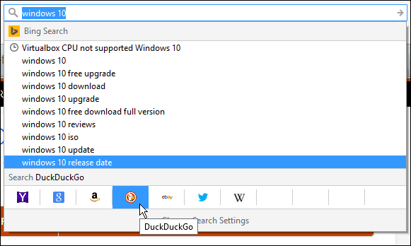 Pole wyszukiwania Firefox