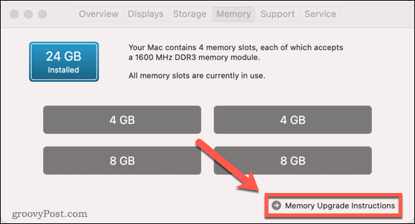 Instrukcje aktualizacji pamięci Mac Ram