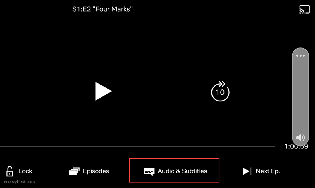 audio i napisy w Netflix mobile