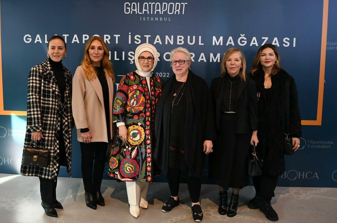 Emine Erdoğan przecięła wstęgę otwarcia sklepu Galataport Istanbul Bohça