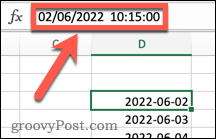 Znaczniki czasu Excel z datami i godzinami