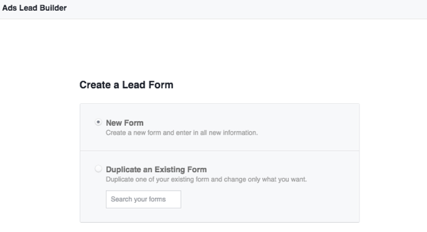 formularze zgłoszeniowe narzędzi do publikowania na Facebooku