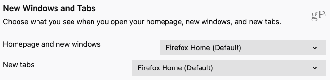 Firefox Nowe okna i karty