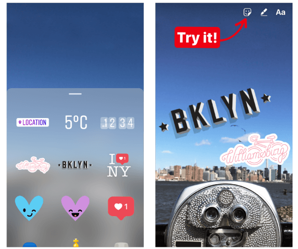 Instagram wprowadził wczesną wersję geostickerów w Instagram Stories dla Nowego Jorku i Dżakarty. 