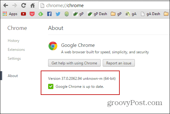 Wersja Chrome