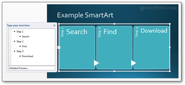 Twórz prezentacje PowerPoint za pomocą SmartArt