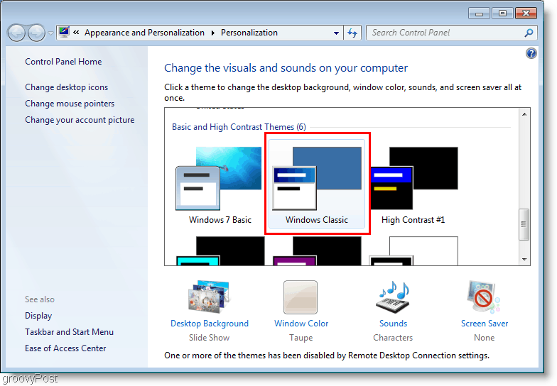 Windows 7 Zmień motyw na Klasyczny