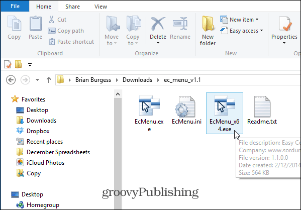 Dodaj elementy do systemu Windows, kliknij menu kontekstowe w prosty sposób