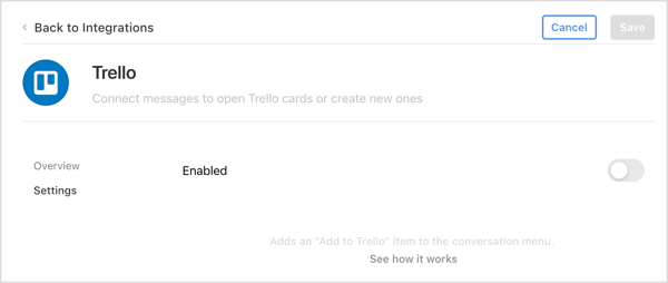 Zainstaluj integrację Trello w aplikacji Front.