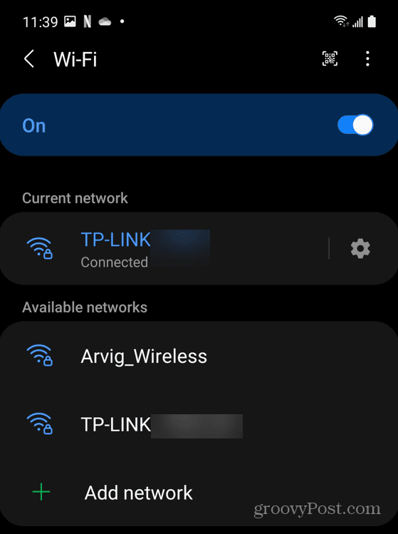 Łączność z siecią Wi-Fi