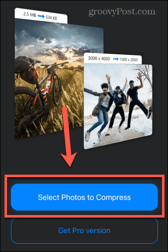 aplikacja do kompresji zdjęć wybierz zdjęcia