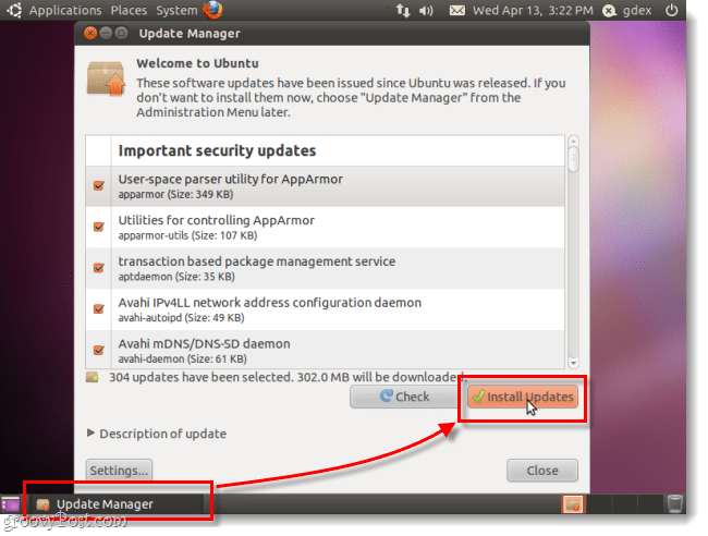 zainstaluj aktualizacje bezpieczeństwa ubuntu