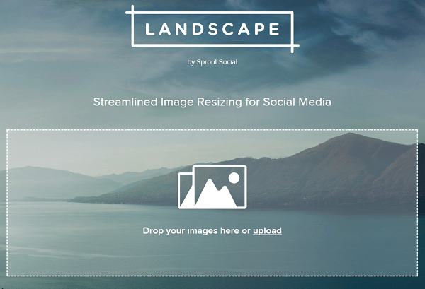 Przycinaj i zmieniaj rozmiar obrazów za pomocą Landscape by Sprout Social.