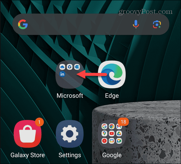 przeciągnij aplikacje na Androida do folderu