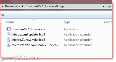 chevron wp7 updater aktualizacja nodo