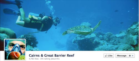 Zdjęcie na okładce wielkiej rafy koralowej w Cairns