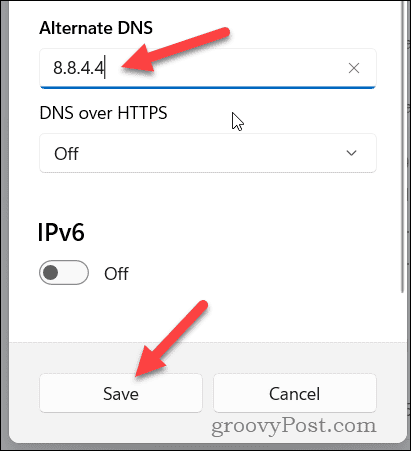 Skonfiguruj alternatywne ustawienia DNS w systemie Windows 11